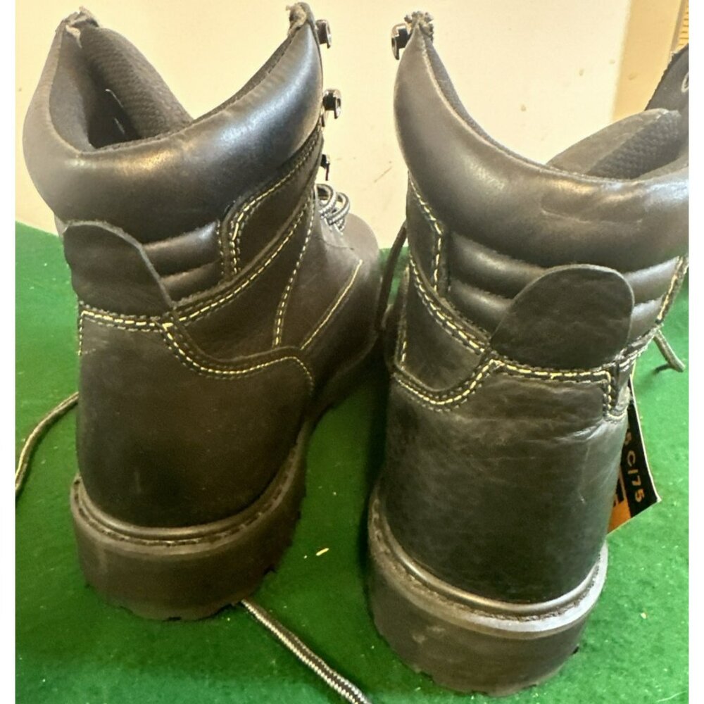 Chinook Waterproof Steel Toe Work Boot Black Leather Slip Resistant Men 7.5 - Picture 6 of 8